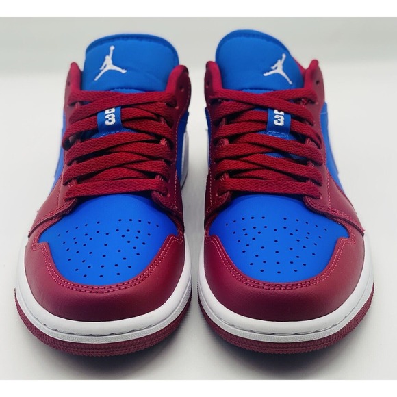 NEW Nike Air Jordan 1 Low Deep Red Blue Pomegranate DC0774-604 Women's Sz Multi - Picture 2 of 6